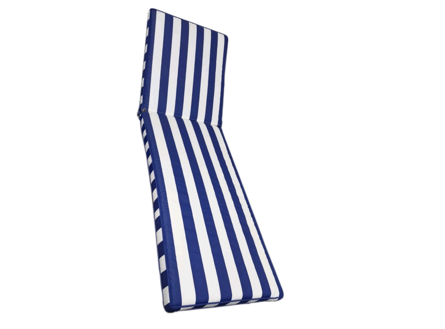 Blue & White Thick Outdoor Lounger Cushion - Image 3