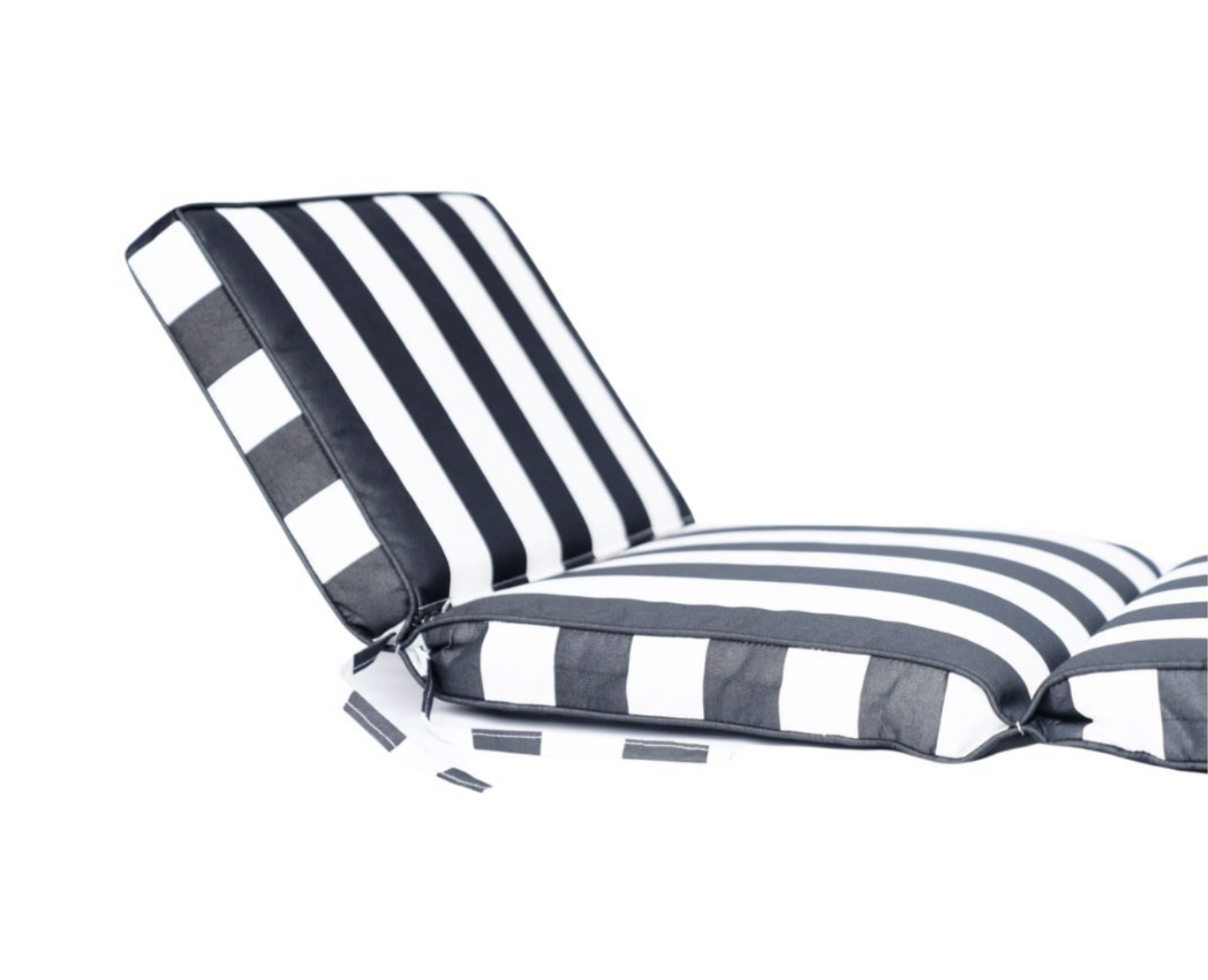 Striped Waterproof Lounger Cushion - Image 2